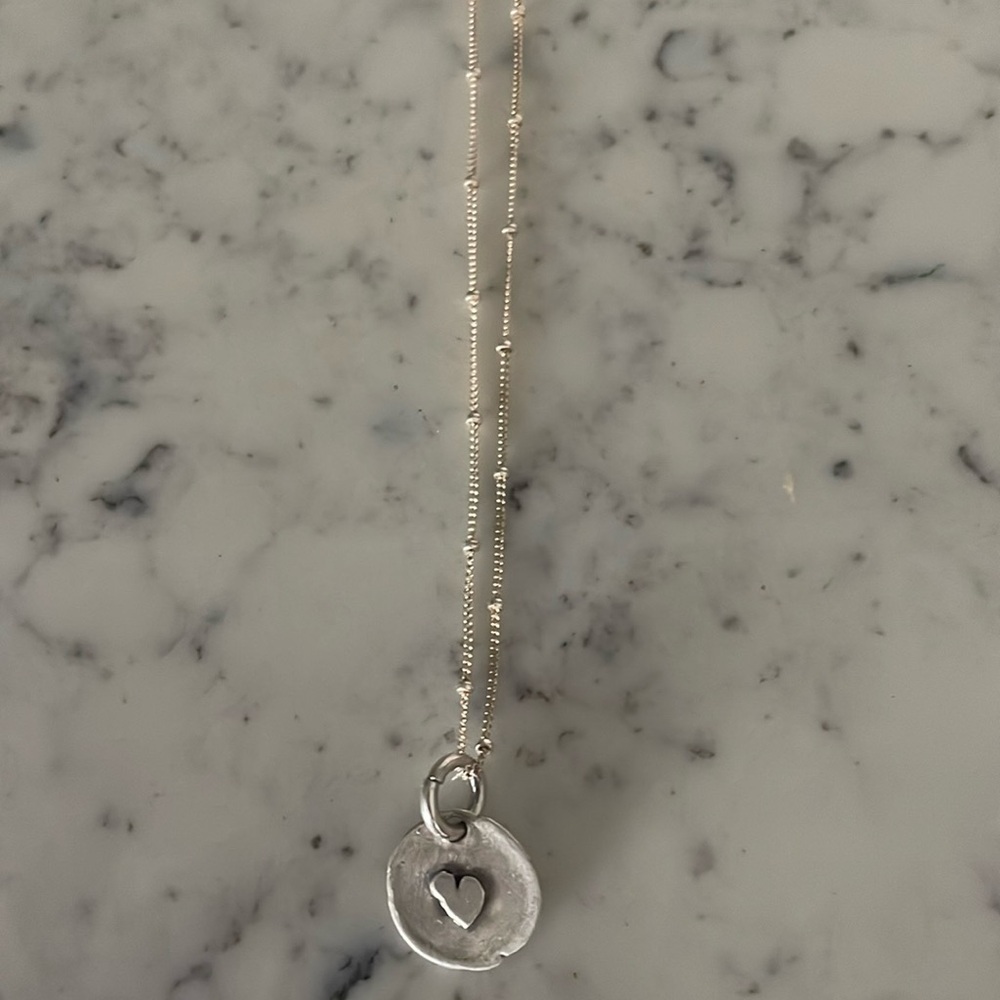 Silver Heart / Graphic Necklace